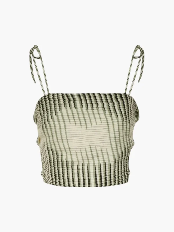 Tejada Pleated Linen Top