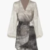 Tertulia Silk Jacquard Mini Dress