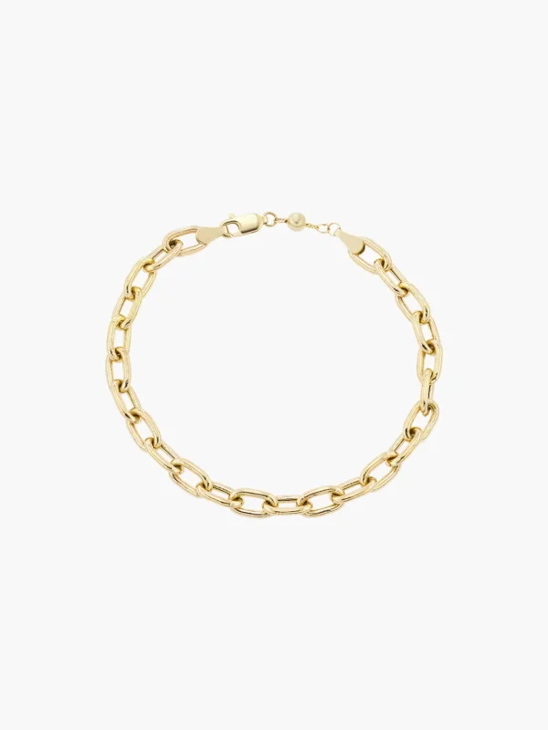 Thick Elongated Link Bracelet