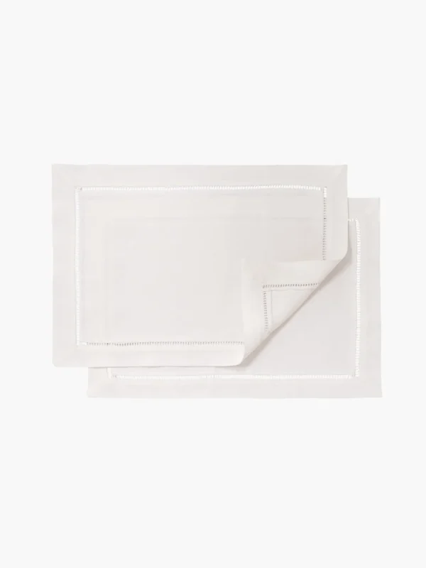 White 100% Linen Placemats