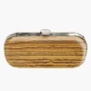 Zebra Wood Clutch
